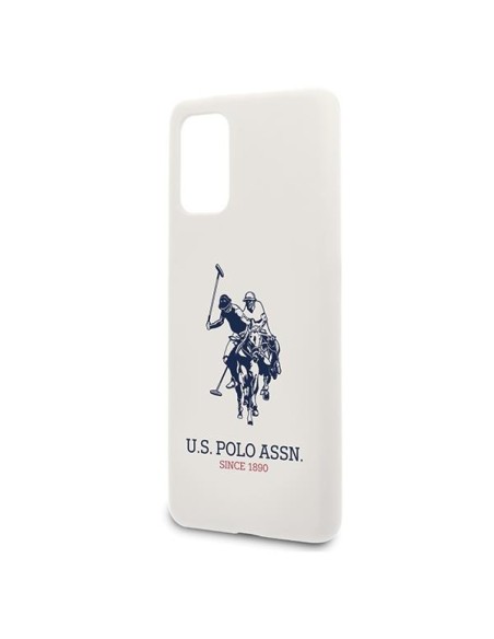 JAV Polo Assn byla Silikono kolekcija, skirta Samsung Galaxy S20+ - balta JAV Polo Assn byla Silikono kolekcija, skirta Samsung Galaxy S20+ - balta