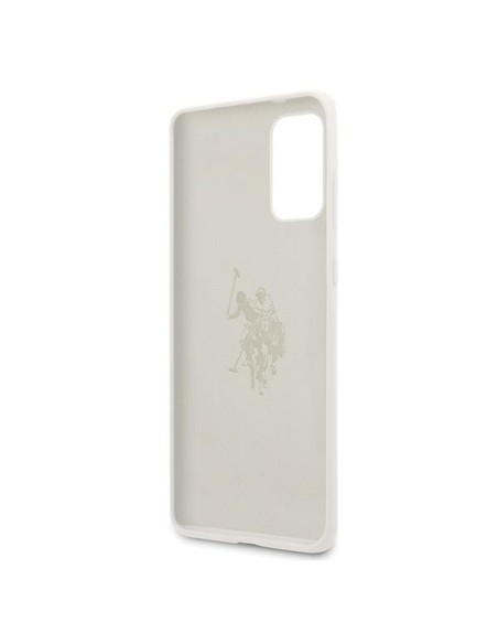 JAV Polo Assn byla Silikono kolekcija, skirta Samsung Galaxy S20+ - balta JAV Polo Assn byla Silikono kolekcija, skirta Samsung Galaxy S20+ - balta