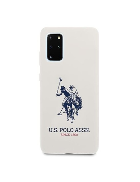 JAV Polo Assn byla Silikono kolekcija, skirta Samsung Galaxy S20+ - balta JAV Polo Assn byla Silikono kolekcija, skirta Samsung Galaxy S20+ - balta