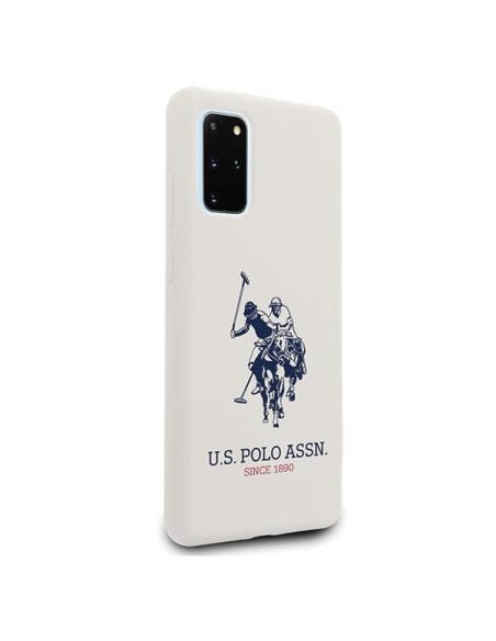 JAV Polo Assn byla Silikono kolekcija, skirta Samsung Galaxy S20+ - balta JAV Polo Assn byla Silikono kolekcija, skirta Samsung Galaxy S20+ - balta