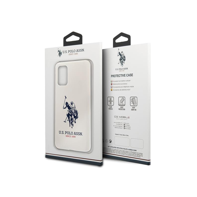 JAV Polo Assn byla Silikono kolekcija, skirta Samsung Galaxy S20+ - balta