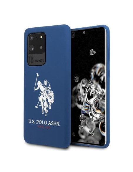 JAV Polo Assn byla Silikono kolekcija, skirta Samsung Galaxy S20 Ultra – tamsiai mėlyna