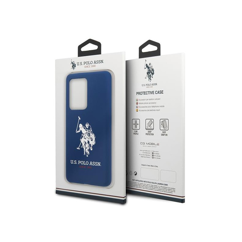 JAV Polo Assn byla Silikono kolekcija, skirta Samsung Galaxy S20 Ultra – tamsiai mėlyna