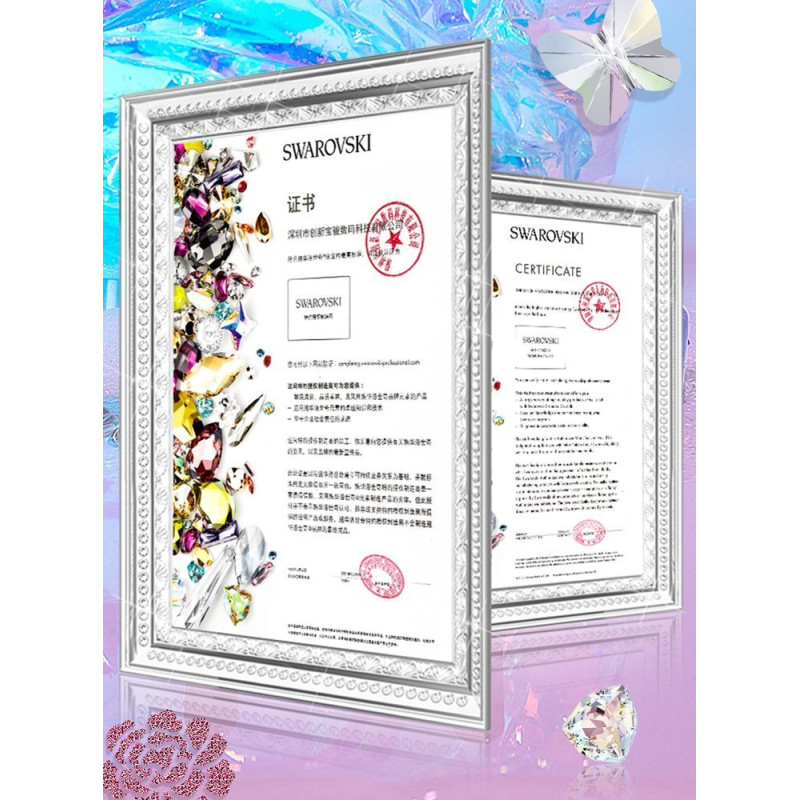 Kingxbar Lucky Series dėklas papuoštas originaliais Swarovski Crystals iPhone 12 mini skaidriais (dobilais)