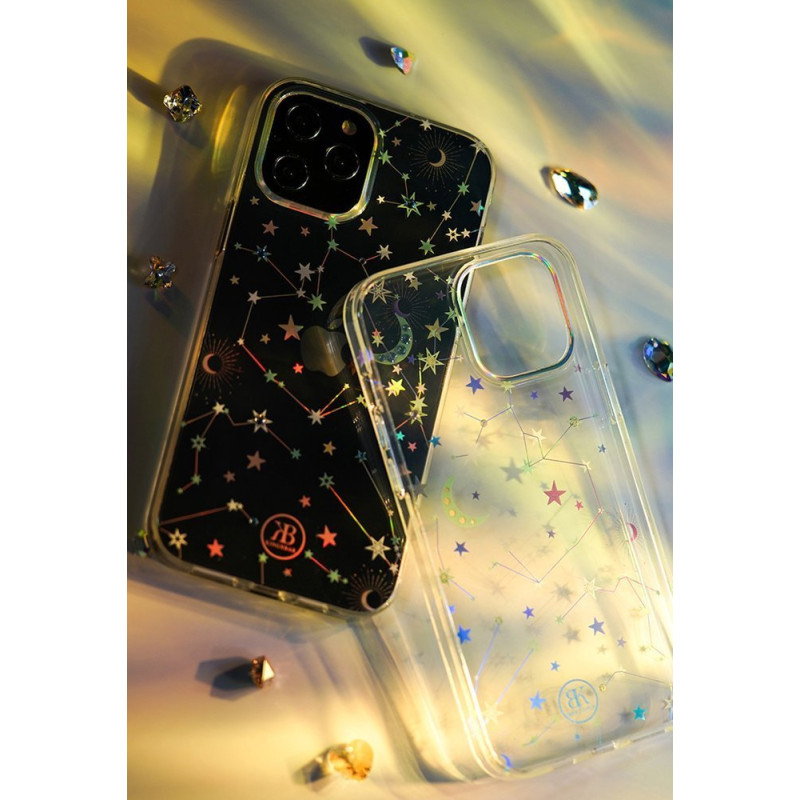 Kingxbar Lucky Series dėklas papuoštas originaliais Swarovski Crystals iPhone 12 mini skaidriais (dobilais)
