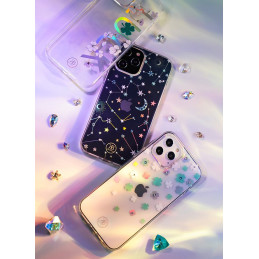 Kingxbar Lucky Series dėklas papuoštas originaliais Swarovski Crystals iPhone 12 mini skaidriais (dobilais)