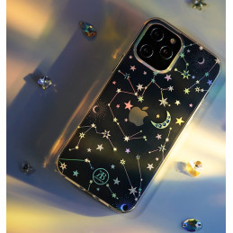 Kingxbar Lucky Series dėklas papuoštas originaliais Swarovski Crystals iPhone 12 mini skaidriais (dobilais)