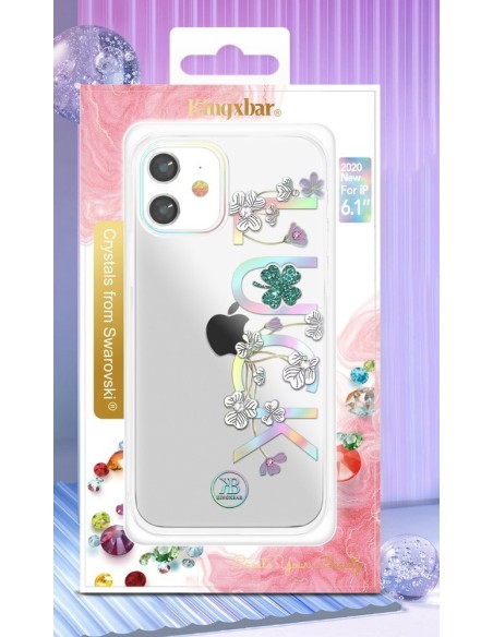 Kingxbar Lucky Series dėklas, papuoštas originaliais Swarovski Crystals iPhone 12 mini skaidriais (Luck) Kingxbar Lucky Series dėklas, papuoštas originaliais Swarovski Crystals iPhone 12 mini skaidriais (Luck)