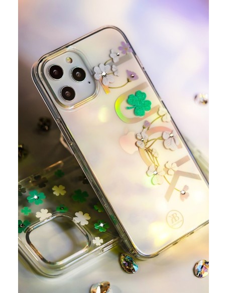 Kingxbar Lucky Series dėklas, papuoštas originaliais Swarovski Crystals iPhone 12 mini skaidriais (Luck) Kingxbar Lucky Series dėklas, papuoštas originaliais Swarovski Crystals iPhone 12 mini skaidriais (Luck)