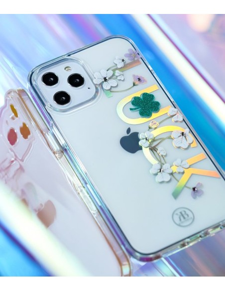 Kingxbar Lucky Series dėklas, papuoštas originaliais Swarovski Crystals iPhone 12 mini skaidriais (Luck) Kingxbar Lucky Series dėklas, papuoštas originaliais Swarovski Crystals iPhone 12 mini skaidriais (Luck)