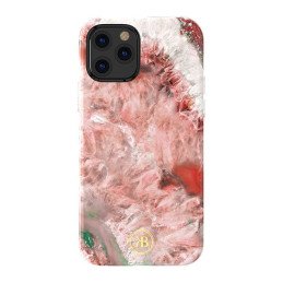 Kingxbar Agate serijos elegantiškas dėklo dangtelis su agato raštu, skirtas iPhone 12 mini raudonam