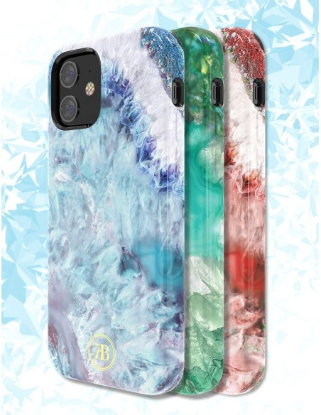 Kingxbar Agate serijos elegantiškas dėklo dangtelis su agato raštu, skirtas iPhone 12 mini raudonam Kingxbar Agate serijos elegantiškas dėklo dangtelis su agato raštu, skirtas iPhone 12 mini raudonam