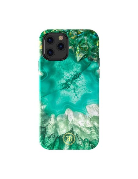 Kingxbar Agate serijos elegantiškas dėklo dangtelis su agato spauda, skirtas iPhone 12 mini žaliam Kingxbar Agate serijos elegantiškas dėklo dangtelis su agato spauda, skirtas iPhone 12 mini žaliam