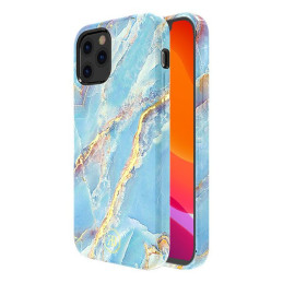 Kingxbar Marble Series elegantiškas dėklo dangtelis su marmuro raštu iPhone 12 mini blue