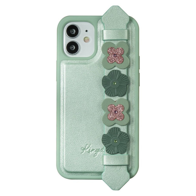 Kingxbar Sweet Series gelio dėklas dekoruotas originaliais Swarovski kristalais su stovu iPhone 12 Pro / iPhone 12 green Kingxbar Sweet Series gelio dėklas dekoruotas originaliais Swarovski kristalais su stovu iPhone 12 Pro / iPhone 12 green