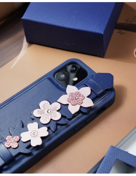 Kingxbar Sweet Series gelio dėklas dekoruotas originaliais Swarovski kristalais su stovu iPhone 12 Pro / iPhone 12 green