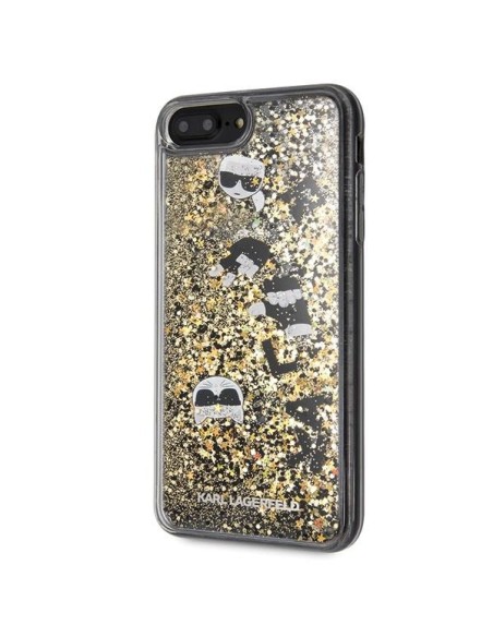 Karl Lagerfeld Glitter dėklas, skirtas iPhone 7/ 8 Plus - juodos ir auksinės spalvos Karl Lagerfeld Glitter dėklas, skirtas iPhone 7/ 8 Plus - juodos ir auksinės spalvos