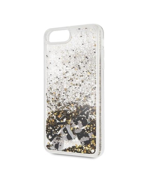 Karl Lagerfeld Glitter dėklas, skirtas iPhone 7/ 8 Plus - juodos ir auksinės spalvos Karl Lagerfeld Glitter dėklas, skirtas iPhone 7/ 8 Plus - juodos ir auksinės spalvos