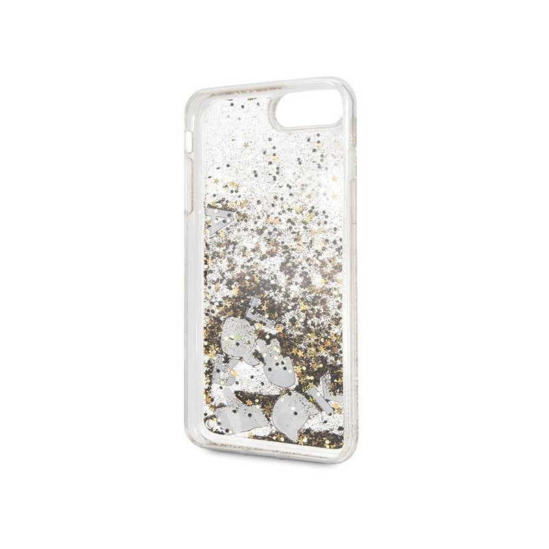 Karl Lagerfeld Glitter dėklas, skirtas iPhone 7/ 8 Plus - juodos ir auksinės spalvos