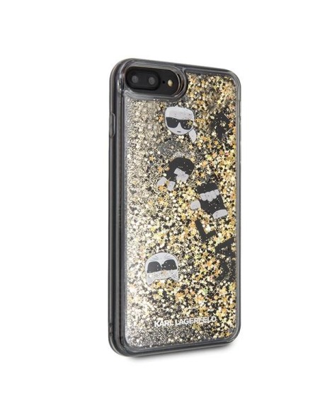 Karl Lagerfeld Glitter dėklas, skirtas iPhone 7/ 8 Plus - juodos ir auksinės spalvos Karl Lagerfeld Glitter dėklas, skirtas iPhone 7/ 8 Plus - juodos ir auksinės spalvos
