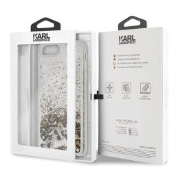 Karl Lagerfeld Glitter dėklas, skirtas iPhone 7/ 8 Plus - juodos ir auksinės spalvos