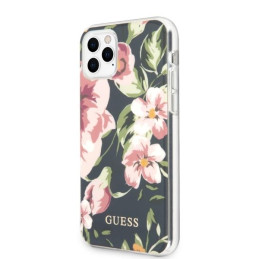 Guess N.3 Flower Collection dėklas, skirtas iPhone 11 Pro Max - tamsiai mėlynas