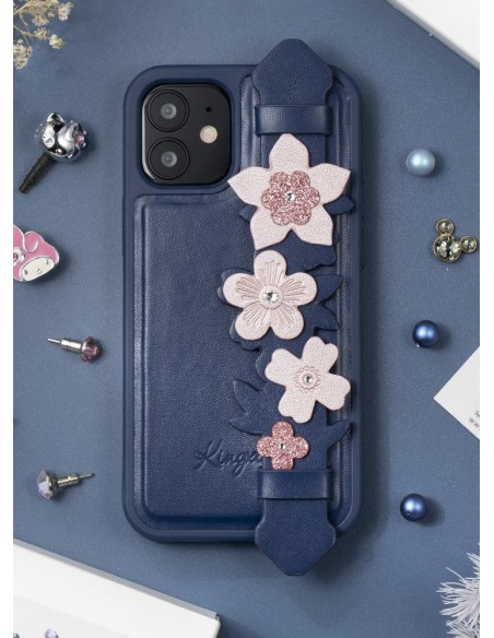 Kingxbar Sweet Series gelio dėklas dekoruotas originaliais Swarovski kristalais su stovu iPhone 12 Pro Max mėlynai Kingxbar Sweet Series gelio dėklas dekoruotas originaliais Swarovski kristalais su stovu iPhone 12 Pro Max mėlynai
