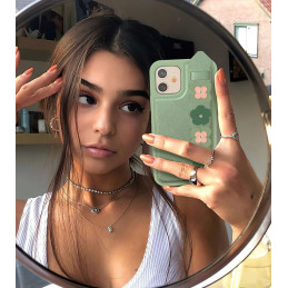 Kingxbar Sweet Series gelio dėklas dekoruotas originaliais Swarovski kristalais su stovu iPhone 12 Pro Max mėlynai