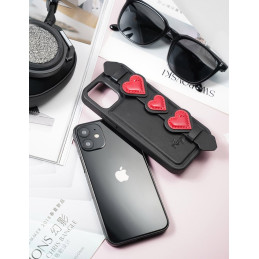 Kingxbar Sweet Series gelio dėklas dekoruotas originaliais Swarovski kristalais su stovu iPhone 12 Pro Max mėlynai