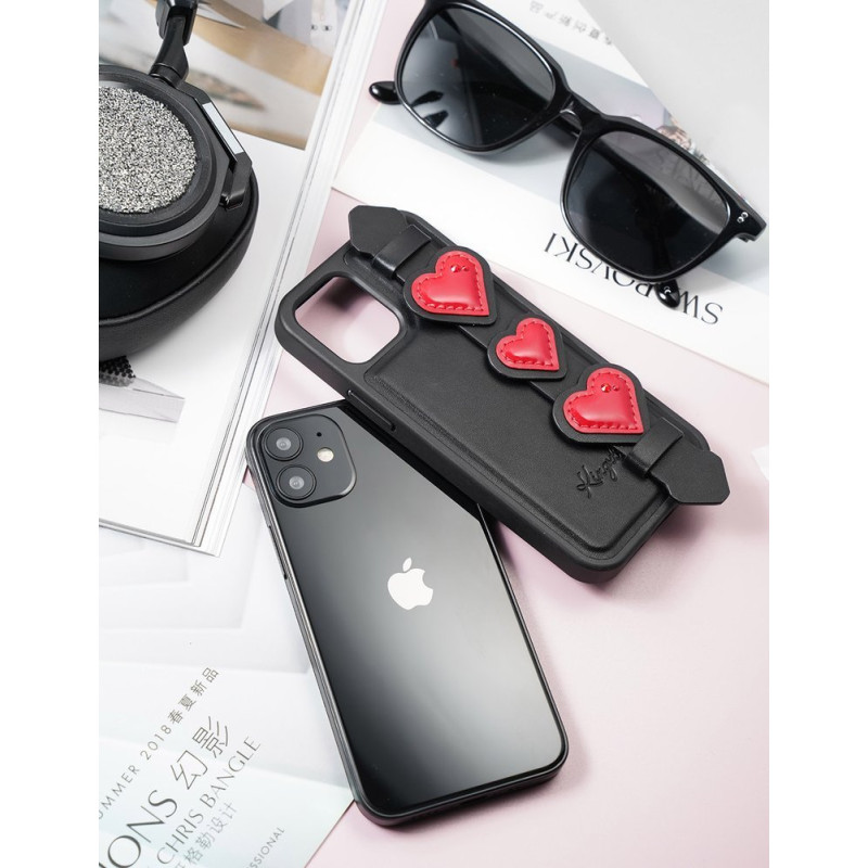 Kingxbar Sweet Series gelio dėklas dekoruotas originaliais Swarovski kristalais su stovu iPhone 12 Pro Max mėlynai