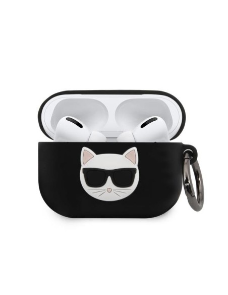 Karl Lagerfeld Silicone Choupette dėklas, skirtas AirPods Pro - juodas Karl Lagerfeld Silicone Choupette dėklas, skirtas AirPods Pro - juodas