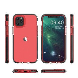 Spring Case, gelinis dėklas su spalvingu rėmeliu iPhone 12 mini, mėtų