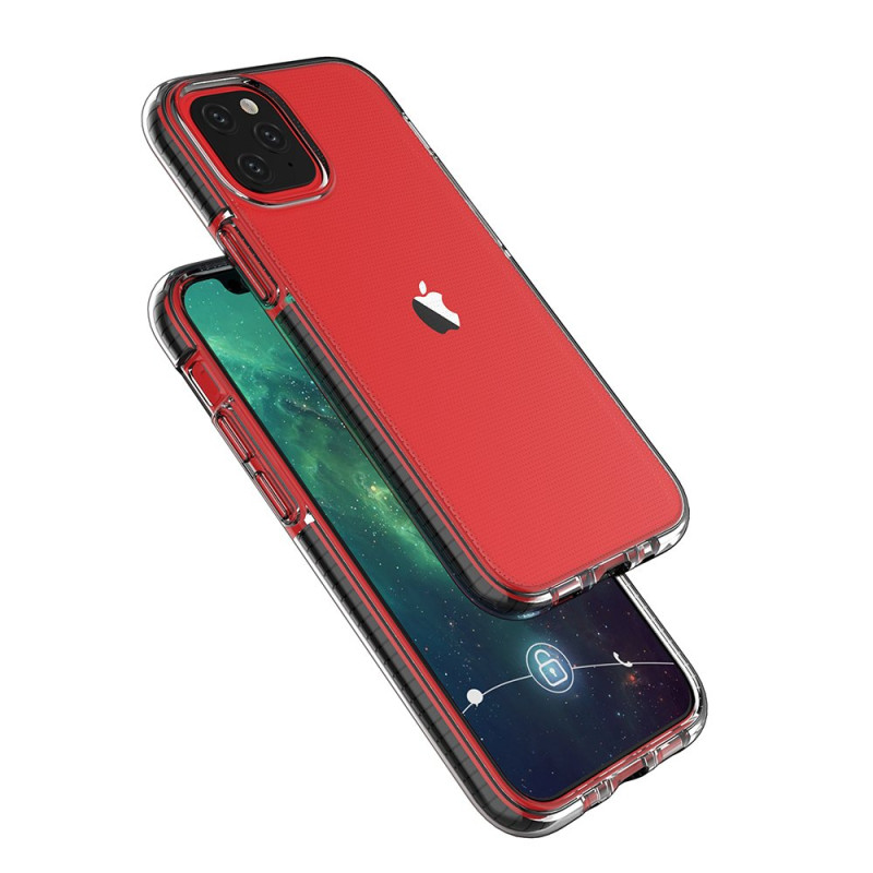 Spring Case, gelinis dėklas su spalvingu rėmeliu, skirtas iPhone 12 mini geltonai