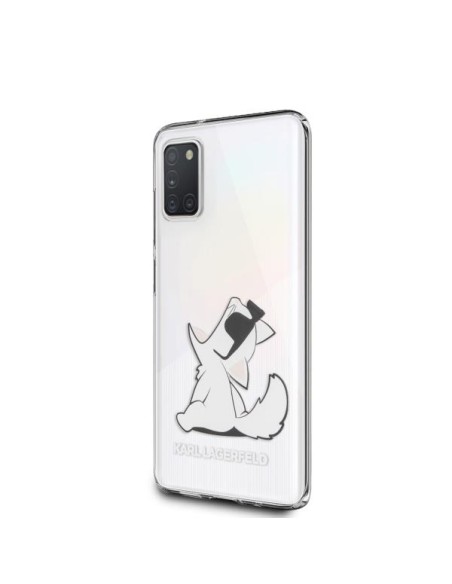 Karl Lagerfeld Choupette Fun dėklas Samsung Galaxy A31 - skaidrus