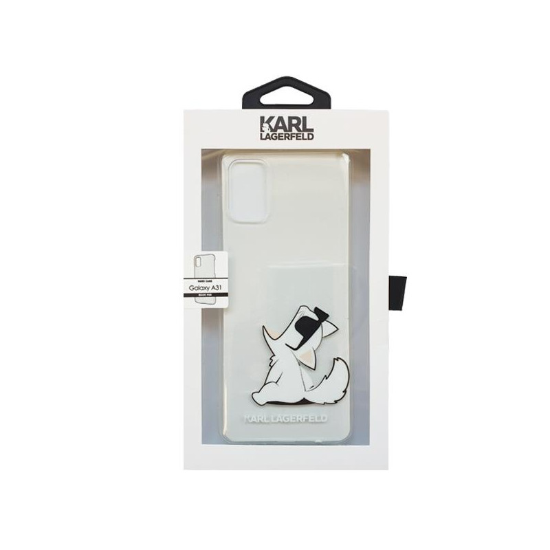 Karl Lagerfeld Choupette Fun dėklas Samsung Galaxy A31 - skaidrus