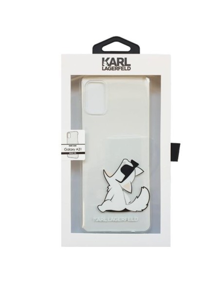 Karl Lagerfeld Choupette Fun dėklas Samsung Galaxy A31 - skaidrus