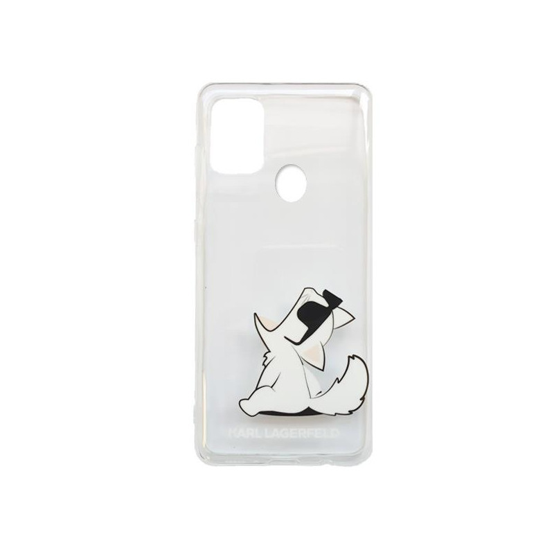 Karl Lagerfeld Choupette Fun dėklas Samsung Galaxy M21 - skaidrus