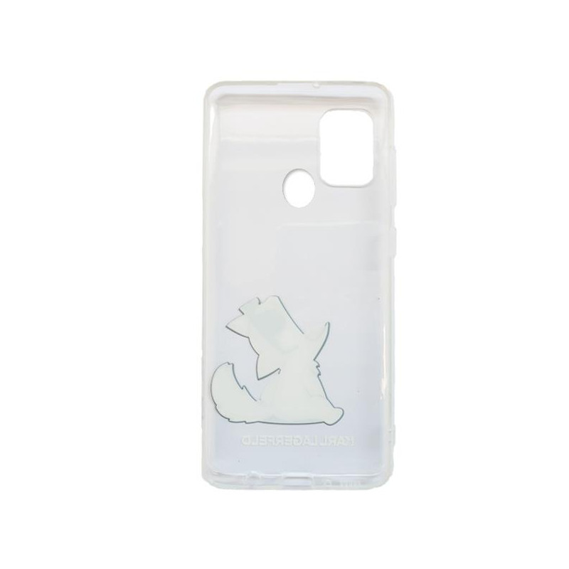 Karl Lagerfeld Choupette Fun dėklas Samsung Galaxy M21 - skaidrus