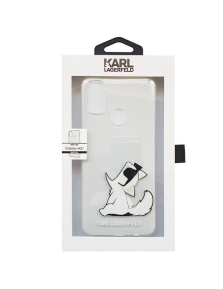 Karl Lagerfeld Choupette Fun dėklas Samsung Galaxy M21 - skaidrus Karl Lagerfeld Choupette Fun dėklas Samsung Galaxy M21 - skaidrus