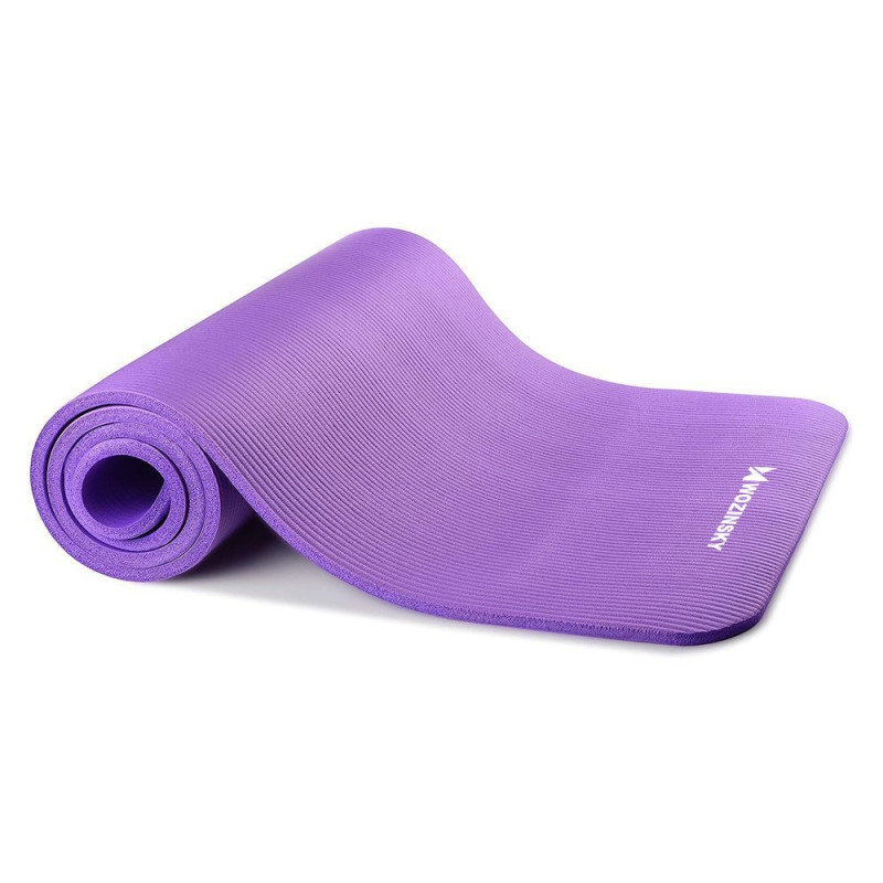 Wozinsky mankštos kilimėlis 181 x 63 x 0,9 cm storio purpurinis jogos kilimėlis
