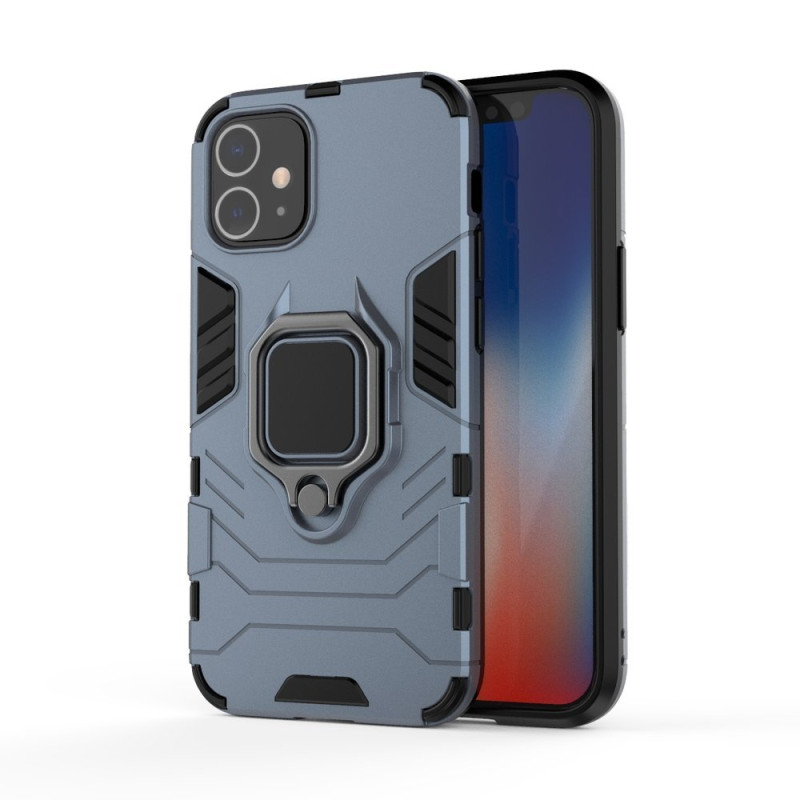 Ring Armor šarvuotas hibridinis korpuso dangtelis + magnetinis laikiklis iPhone 12 mini mėlynas