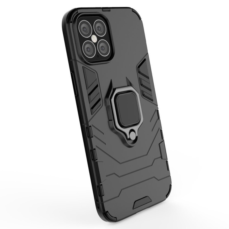 Ring Armor šarvuotas hibridinis korpuso dangtelis + magnetinis laikiklis iPhone 12 Pro Max juodas