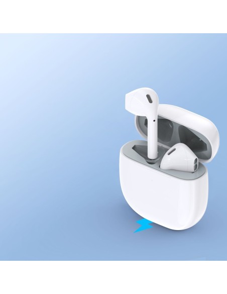 TWS Bluetooth 5.0 belaidės ausinės baltos TWS Bluetooth 5.0 belaidės ausinės baltos