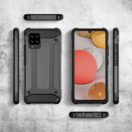 Hybrid Armor šarvuotas hibridinis dėklo dangtelis, skirtas Samsung Galaxy A42 5G juodas