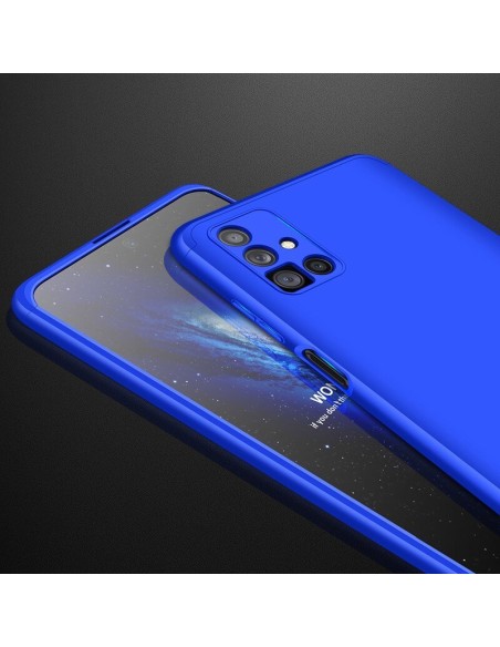 GKK 360 Protection Case dėklas visam Samsung Galaxy M51 mėlynos spalvos priekiniam ir galiniam dangteliui
