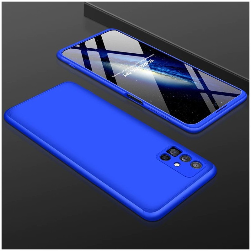 GKK 360 Protection Case dėklas visam Samsung Galaxy M51 mėlynos spalvos priekiniam ir galiniam dangteliui