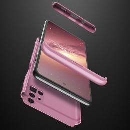 GKK 360 Protection Case dėklas visam Samsung Galaxy M51 priekiniam ir galiniam dangteliui, rožinis