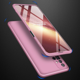 GKK 360 Protection Case dėklas visam Samsung Galaxy M51 priekiniam ir galiniam dangteliui, rožinis