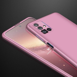 GKK 360 Protection Case dėklas visam Samsung Galaxy M51 priekiniam ir galiniam dangteliui, rožinis