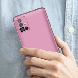 GKK 360 Protection Case dėklas visam Samsung Galaxy M51 priekiniam ir galiniam dangteliui, rožinis